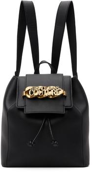 Versace | Black Chain Logo Backpack商品图片,
