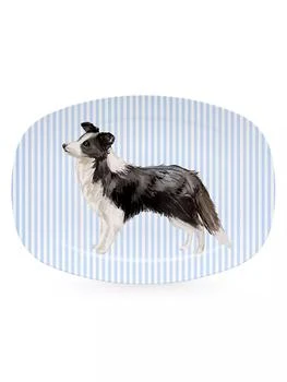 Mariposa | Woof Woof Best Friends Border Collie Platter,商家Saks Fifth Avenue,价格¥443