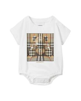 Burberry | Unisex Dolby Check Thomas Bear Print Cotton Bodysuit - Baby 