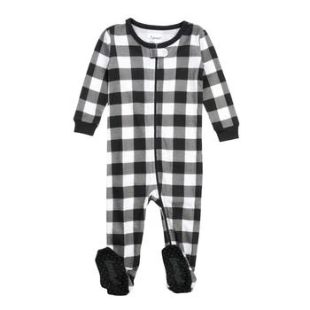 Leveret | Christmas Kids Footed Cotton Pajamas Plaid,商家Premium Outlets,价格¥195