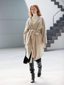 推荐Wool Alpaca Minimal Robe Coat商品