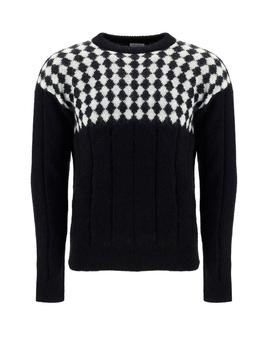 Yves Saint Laurent | Saint Laurent Diamond Pattern Knit Sweater商品图片,6.4折起