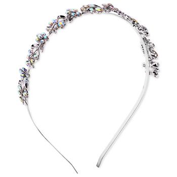 商品Silver-Tone Crystal Flower Headband, Created for Macy's图片