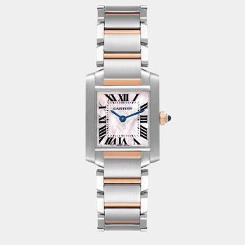 Cartier | Cartier Tank Francaise Steel Rose Gold MOP Ladies Watch W51027Q4 20 x 25 mm商品图片,