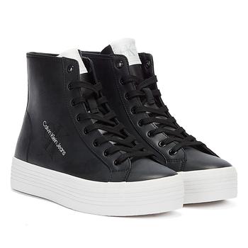 美国ck牛仔裤, Calvin Klein | Calvin Klein Jeans Vulcanised Flatform High Womens Black Trainers商品图片 6.2折