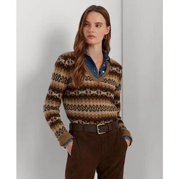 Ralph Lauren | Women's Fair Isle V-Neck Sweater 6折×额外8折, 额外八折