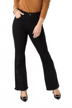COCO + CARMEN | Everstretch Baby Bootcut With Bottom Embroidery Jeans In Black,商家Premium Outlets,价格¥563