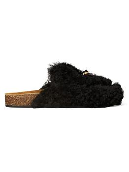 tory burch鞋, Tory Burch | Tory Charm Mammouth Shearling Mules商品图片 3.7折