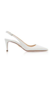 Prada | Prada - Women's Croc-Effect Leather Slingback Pumps - Moda Operandi商品图片,