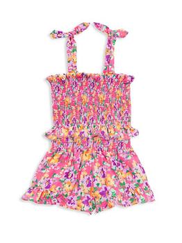 商品Little Girl's & Girl's Michi Floral Print Shirt & Shorts Set图片