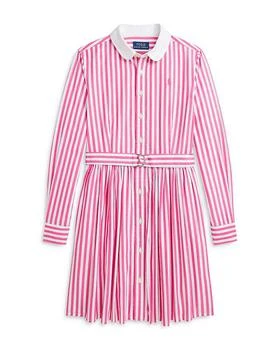 Ralph Lauren | Girls' Striped Cotton Poplin Shirt Dress - Little Kid, Big Kid,商家Bloomingdale's,价格¥421