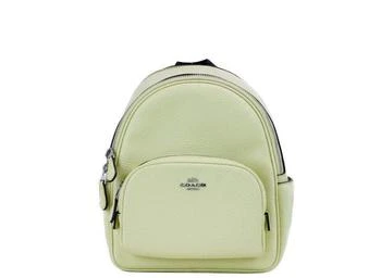 Coach | COACH Mini Court Pale Lime Pebbled Leather Shoulder Backpack Bag 6.4折, 独家减免邮费
