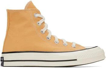 Converse | 橙色 Chuck 70 高帮运动鞋 