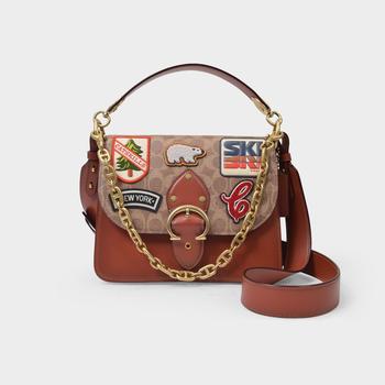 coach beat, Coach | Beat Shoulder Bag in Brown Canvas and Patches商品图片 
