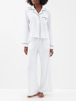 推荐Logo-embroidered cotton-blend pyjamas商品