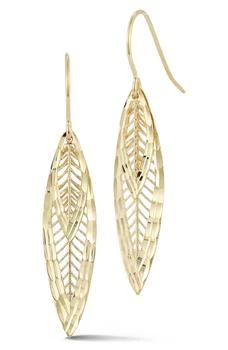 Ember Fine Jewelry | 14K Gold Feather Drop Earrings,商家Nordstrom Rack,价格¥2054