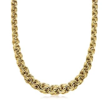 Ross-Simons | Ross-Simons 14kt Yellow Gold Graduated Byzantine Necklace,商家Premium Outlets,价格¥15258