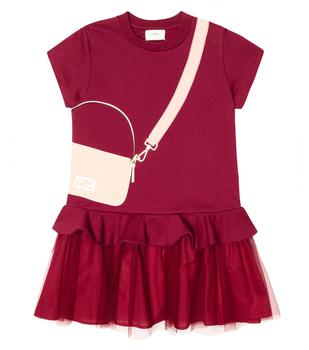 商品Fendi | Printed tulle-trimmed T-shirt dress,商家MyTheresa,价格¥3482图片
