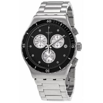 Swatch | The June Collection Dark Irony Chronograph Quartz Black Dial Watch YVS487G商品图片,7折