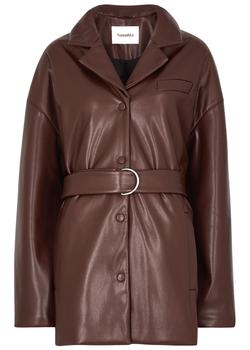 Nanushka | Liban brown faux leather jacket商品图片,额外8.5折, 额外八五折