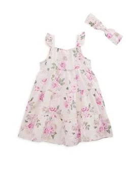 Juicy Couture | Baby Girl's 2-Piece Floral Headband & Dress Set,商家Saks OFF 5TH,价格¥150