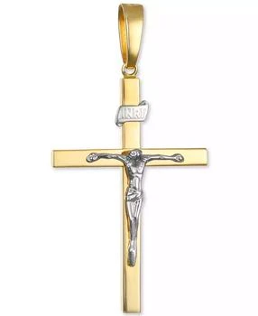 Macy's | Two-Tone Crucifix Pendant in 14k Gold & White Gold,商家Macy's,价格¥2828