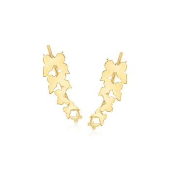 Ross-Simons | Ross-Simons 14kt Yellow Gold Butterfly Ear Climbers,商家Premium Outlets,价格¥863