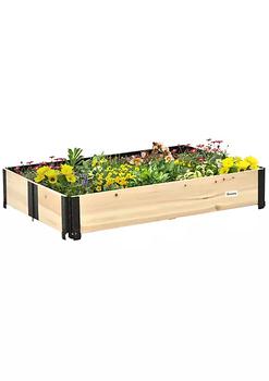 商品Outsunny | 47'' x 31'' Raised Garden Bed Foldable Elevated Planter Box for Backyard Patio to Grow Vegetables Herbs and Flowers,商家Belk,价格¥742图片