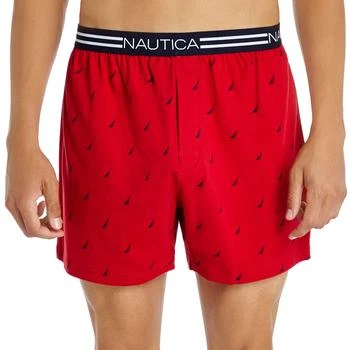 Nautica | Nautica Mens Stretch Sail Print Knit Boxers 5.3折