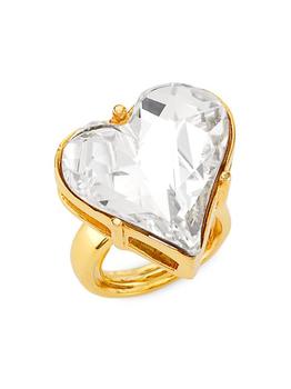 商品Gold-Plated Crystal Heart Ring图片