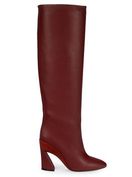 菲拉格慕鞋女靴, Salvatore Ferragamo | Leather Knee-High Boots商品图片 2.4折