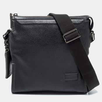 推荐TUMI Black Leather Harrison Scott Messenger Bag商品