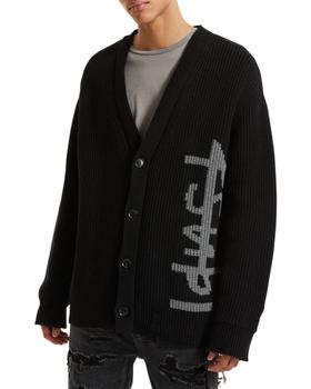 推荐Men's Kinetic Relaxed-Fit Logo Cardigan Sweater商品