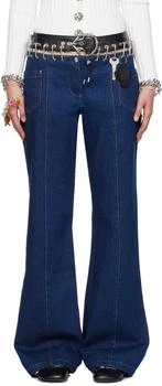 CHOPOVA LOWENA | 蓝色 Bump Carabiner 牛仔裤,商家SSENSE CN,价格¥6721