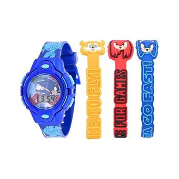 Accutime | Kids Unisex Sega Sonic the Hedgehog Blue Silicone Strap Watch 35.5mm Set,商家Macy's,价格¥150