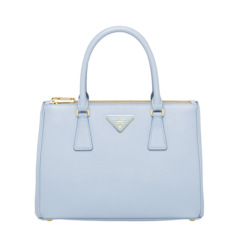 Prada | 【预售3-7天】PRADA/普拉达 21年秋冬Galleria系列 女士浅蓝色Saffiano皮革附可拆卸调节皮革肩带拉链外袋手提斜跨单肩包1BA863_NZV_F0076_V_OOO商品图片,8折, 包邮包税