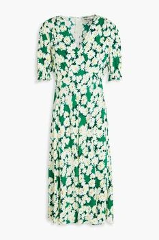 Diane von Furstenberg | 女士 Jemma 花卉印花绉纱中长连衣裙,商家THE OUTNET US,价格¥726