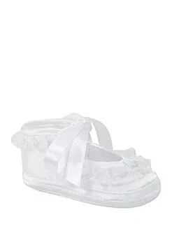 Crown & Ivy™ | Ivy Baby Girls White Satin Tie Shoes,商家Belk,价格¥125