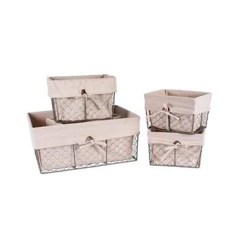 Design Imports | Chicken Wire Liner Basket Set of 5,商家Macy's,价格¥595