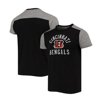 Majestic, Majestic | Men's Black, Gray Cincinnati Bengals Field Goal Slub T-shirt商品图片 7.4折