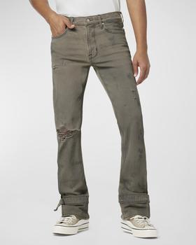 Hudson | Men's Jack Distressed Flare Jeans商品图片,满$150减$30, 满减