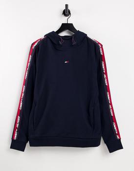 推荐Tommy Hilfiger performance hoodie with taping in navy商品