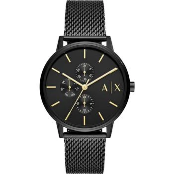 Armani Exchange | Men's Black Stainless Steel Mesh Bracelet Watch 42mm 