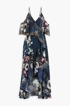 Camilla | Asymmetric embellished silk crepe de chine maxi wrap dress 5.2折