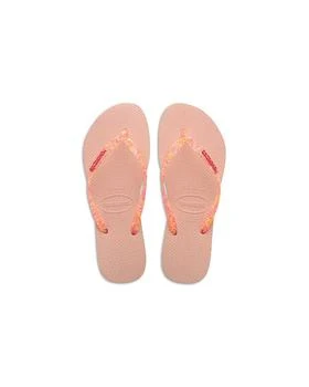 Havaianas | Girls' Slim Logo Metallic Flip Flops - Toddler, Little Kid 满$100减$25, 满减