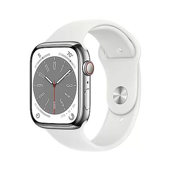 Apple | Apple Watch Series 8 GPS + Cellular 45mm Stainless Steel Case with Sport Band (Choose Color and Band Size)商品图片,