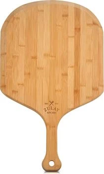 Zulay Kitchen | Authentic Bamboo Pizza Paddle With Easy Glide Edges & Handle For Baking (Large 15"),商家Premium Outlets,价格¥261