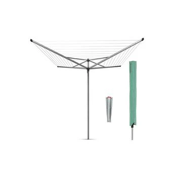 Rotary Top Spinner Clothesline - 164', 50 Meter with Metal Ground Spike and Protective Cover Set