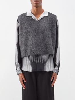 推荐Double Lock fluffy-knit sweater vest商品