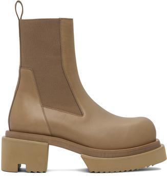 Rick Owens | Taupe Beatle Bogun Chelsea Boots商品图片,6.6折